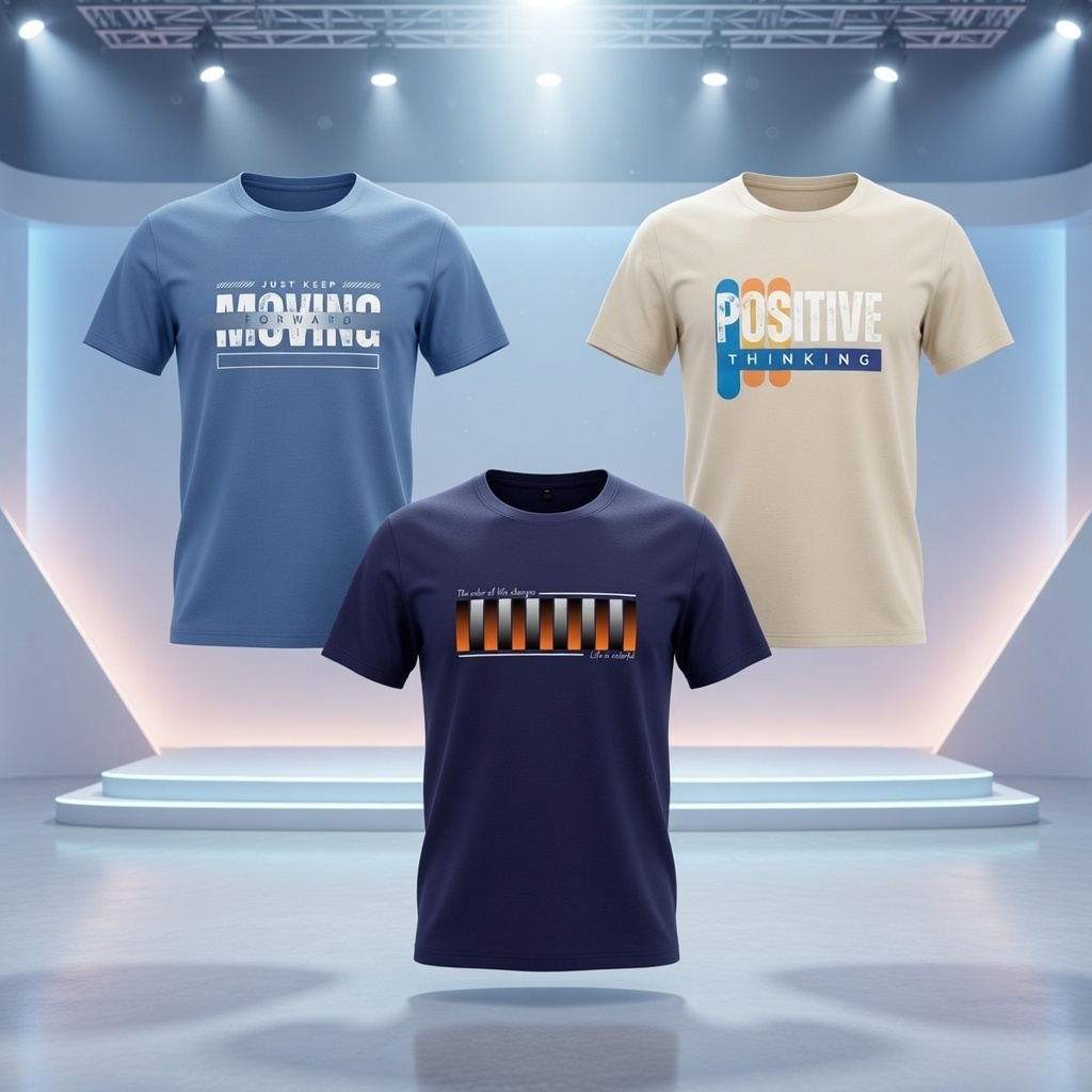 3 PCS Export quality cotton t-shirt combo